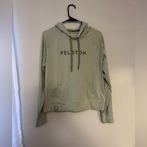 Peloton Relaxed Dreamblend Hoodie Womens Large Green Soft Knit Zip Pocket